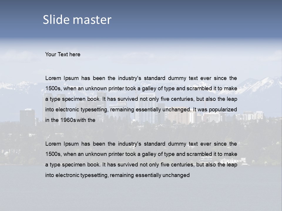 Downtown Bellevue Skyscrapers Seattle PowerPoint Template