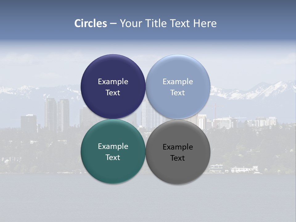 Downtown Bellevue Skyscrapers Seattle PowerPoint Template