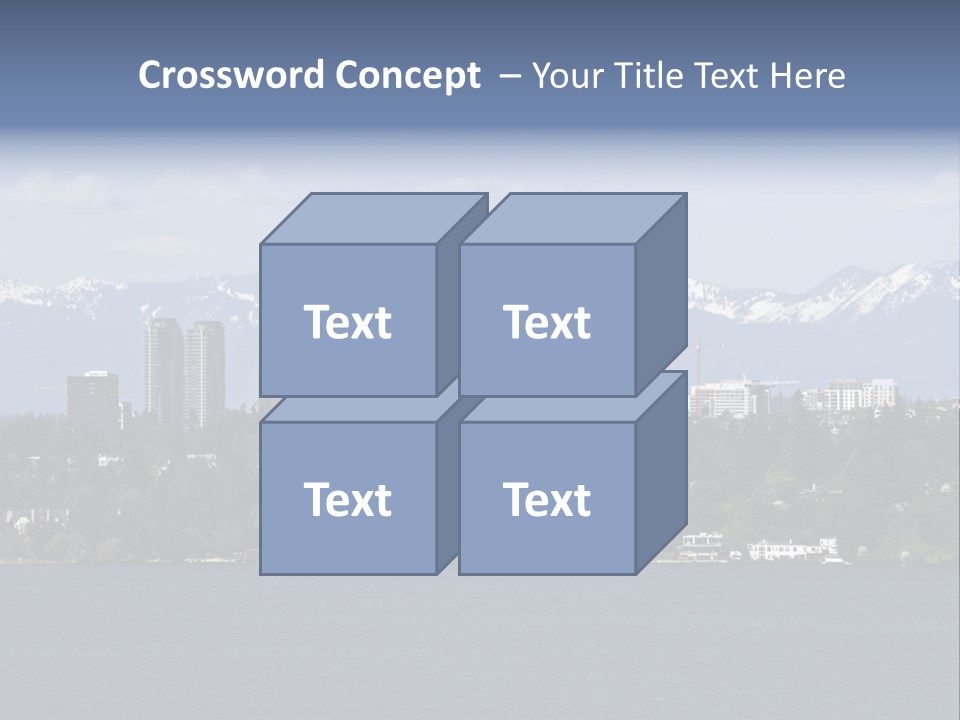 Downtown Bellevue Skyscrapers Seattle PowerPoint Template