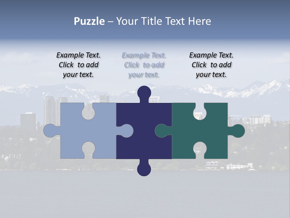 Downtown Bellevue Skyscrapers Seattle PowerPoint Template