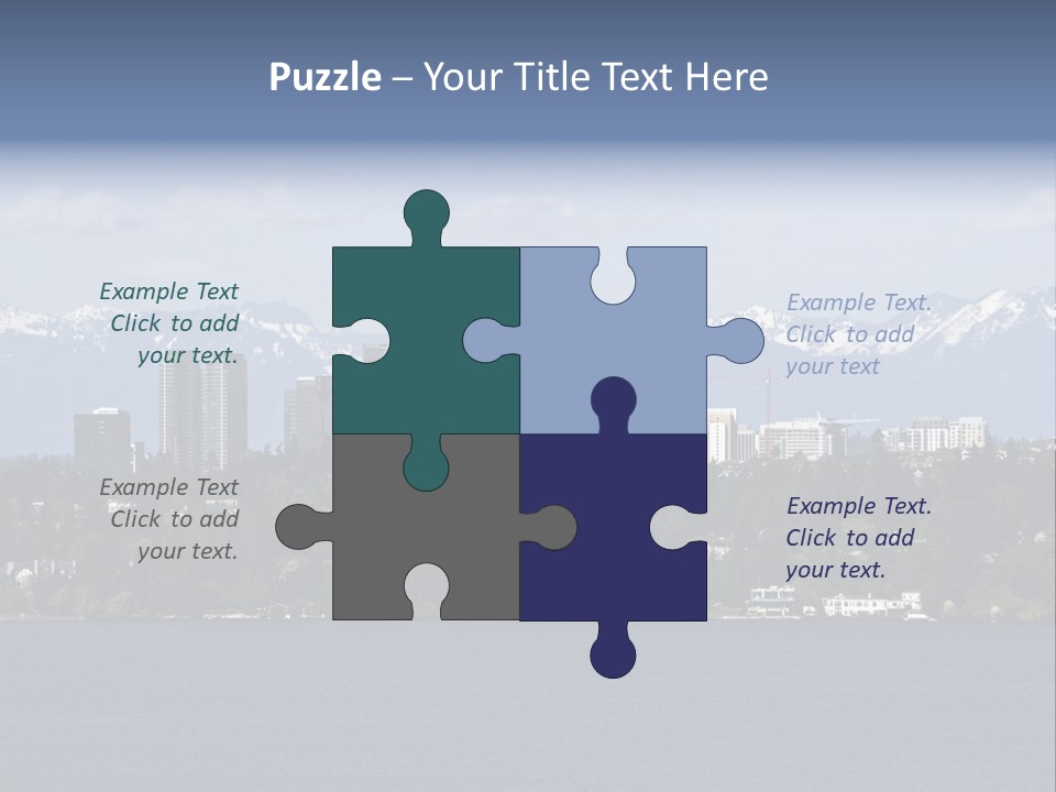 Downtown Bellevue Skyscrapers Seattle PowerPoint Template