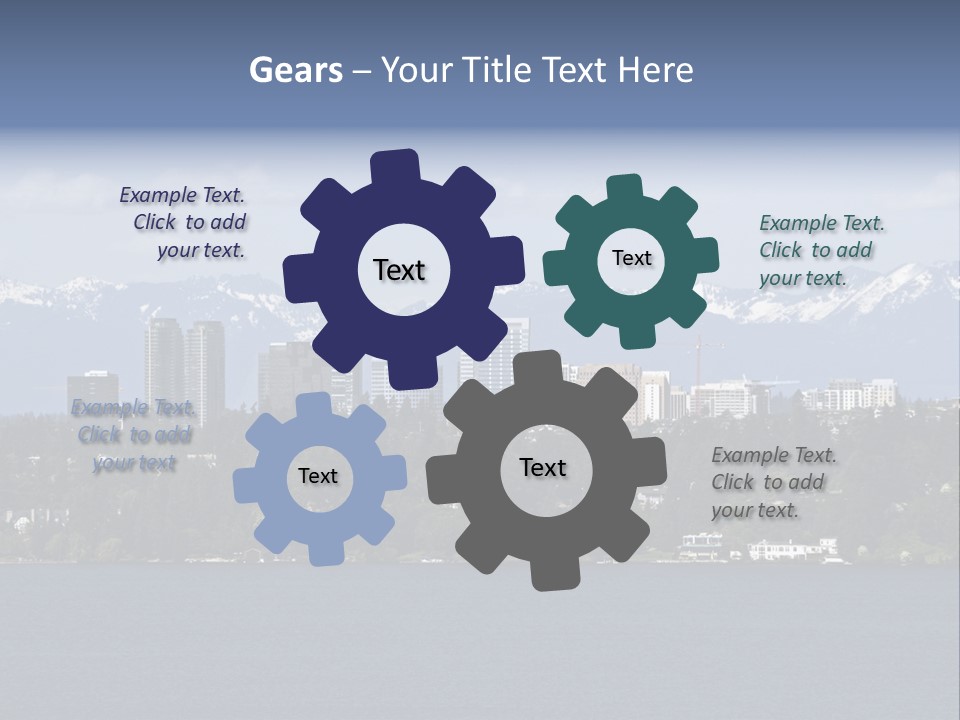 Downtown Bellevue Skyscrapers Seattle PowerPoint Template