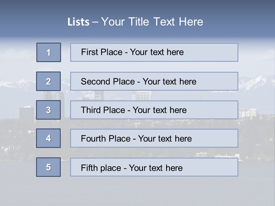 Downtown Bellevue Skyscrapers Seattle PowerPoint Template