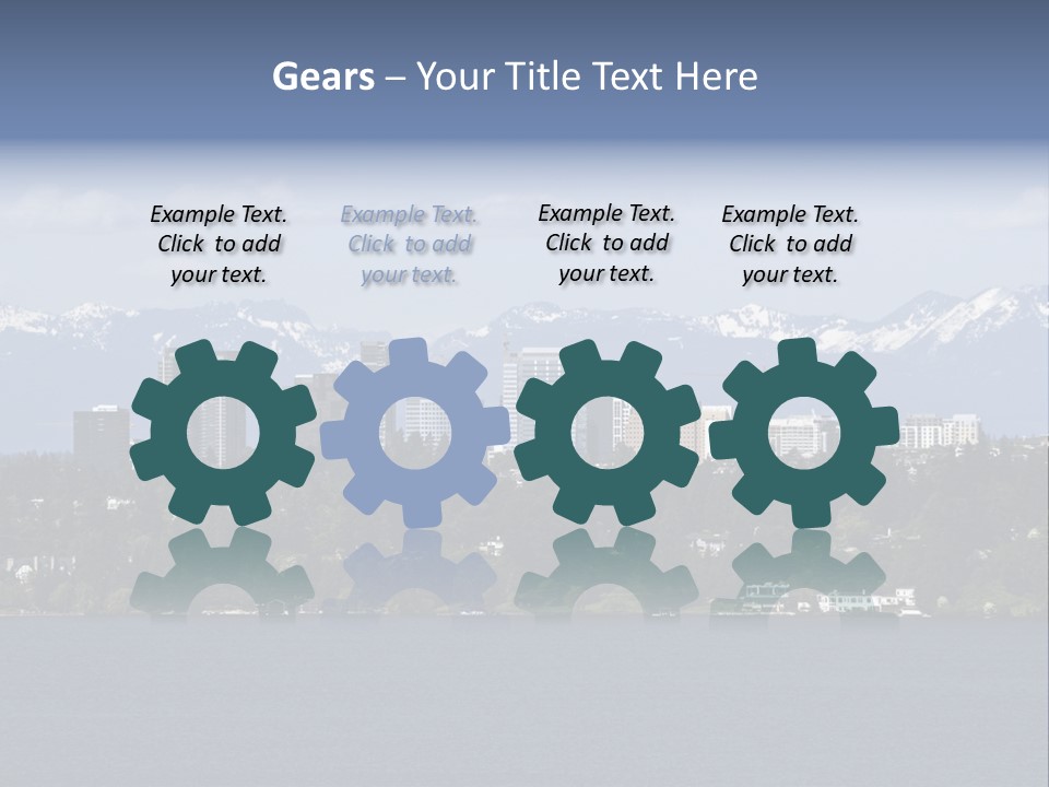 Downtown Bellevue Skyscrapers Seattle PowerPoint Template