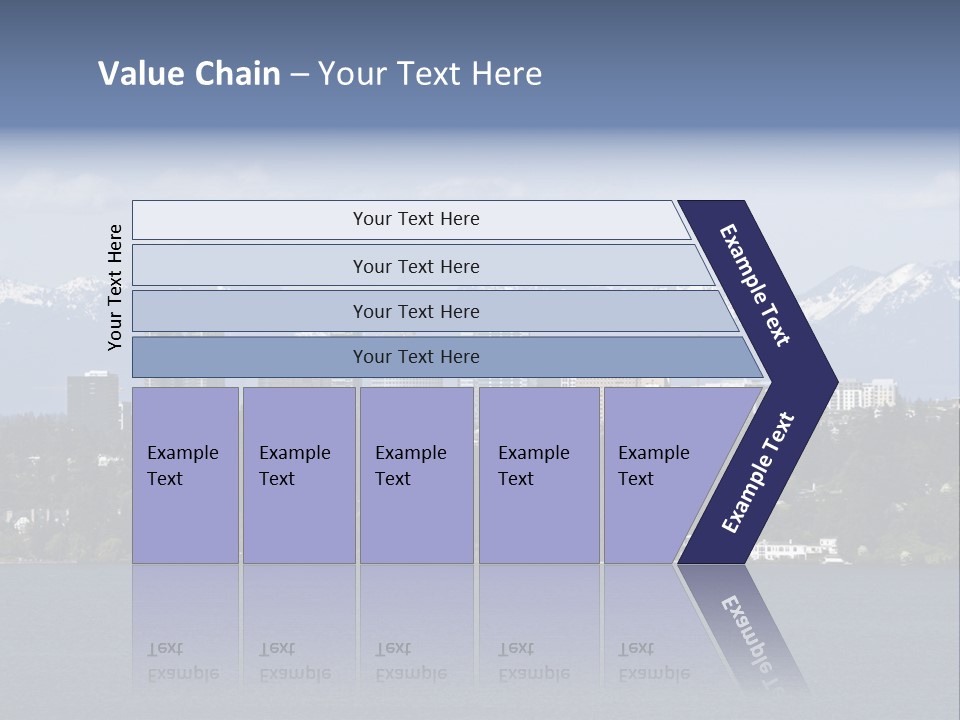 Downtown Bellevue Skyscrapers Seattle PowerPoint Template