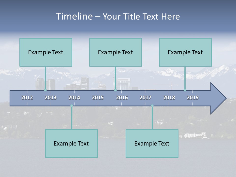 Downtown Bellevue Skyscrapers Seattle PowerPoint Template