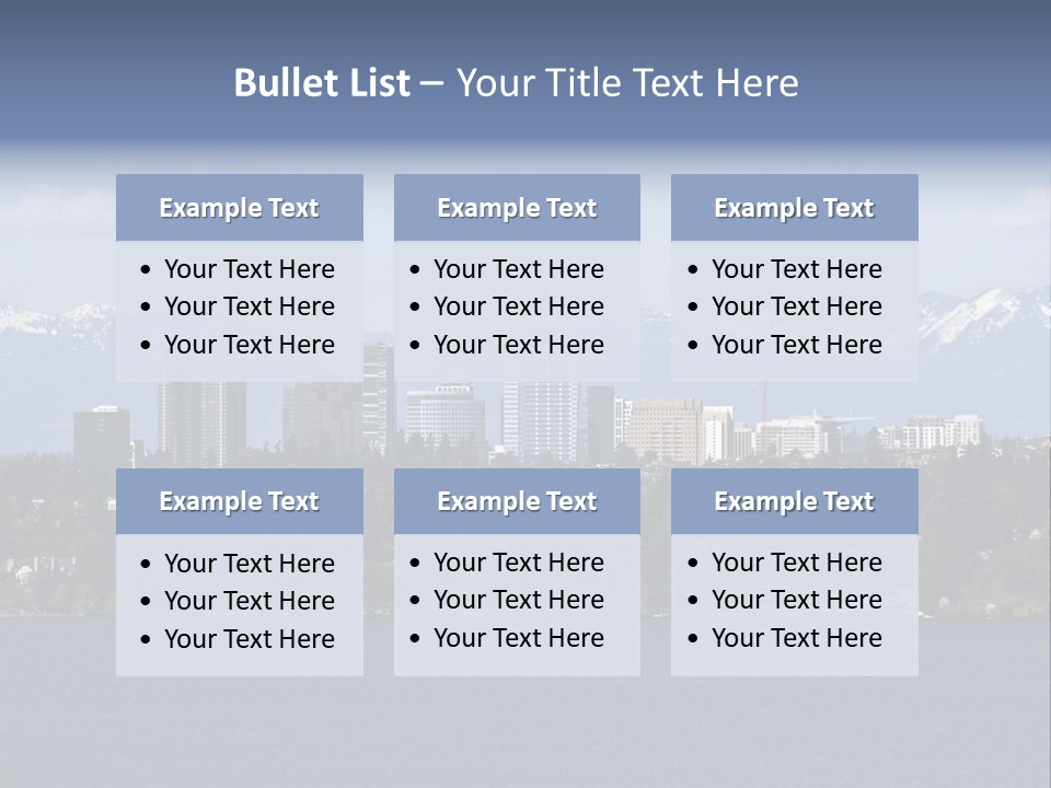 Downtown Bellevue Skyscrapers Seattle PowerPoint Template