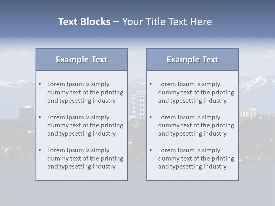 Downtown Bellevue Skyscrapers Seattle PowerPoint Template