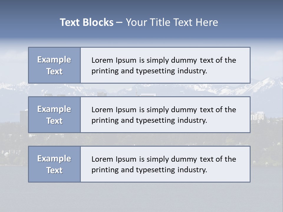 Downtown Bellevue Skyscrapers Seattle PowerPoint Template