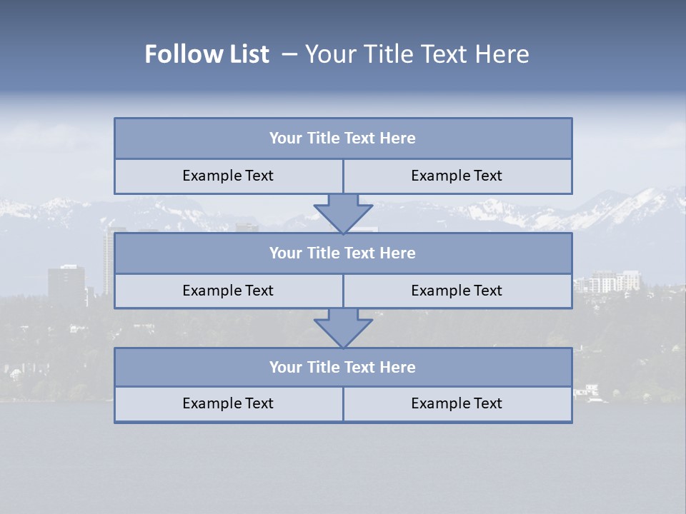 Downtown Bellevue Skyscrapers Seattle PowerPoint Template