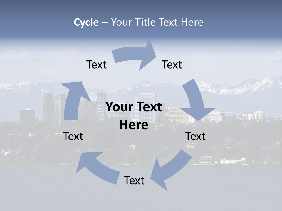 Downtown Bellevue Skyscrapers Seattle PowerPoint Template