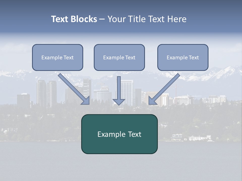 Downtown Bellevue Skyscrapers Seattle PowerPoint Template