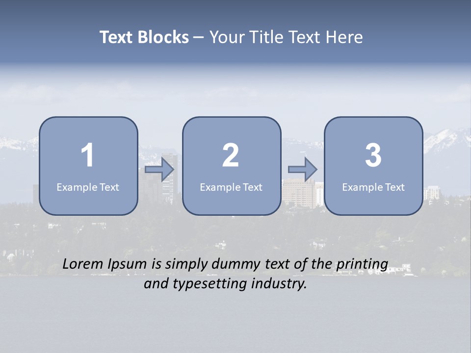 Downtown Bellevue Skyscrapers Seattle PowerPoint Template