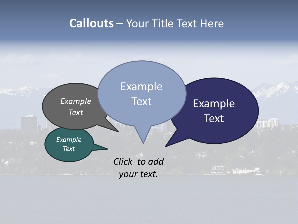 Downtown Bellevue Skyscrapers Seattle PowerPoint Template