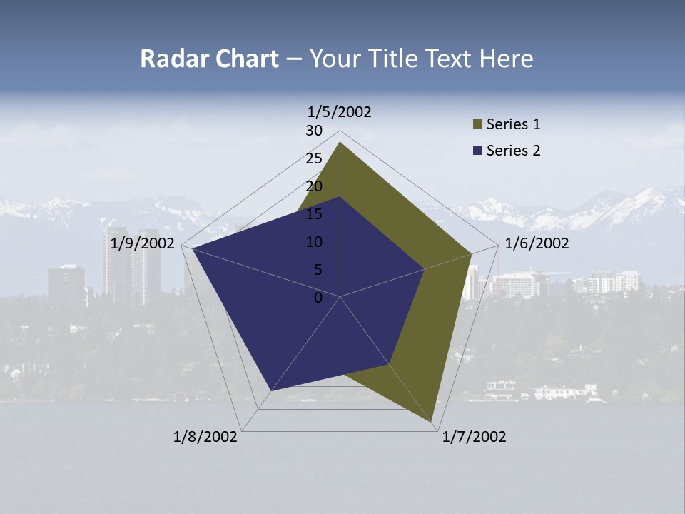 Downtown Bellevue Skyscrapers Seattle PowerPoint Template
