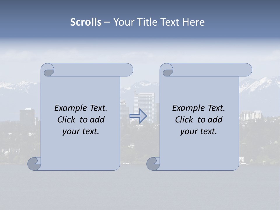 Downtown Bellevue Skyscrapers Seattle PowerPoint Template