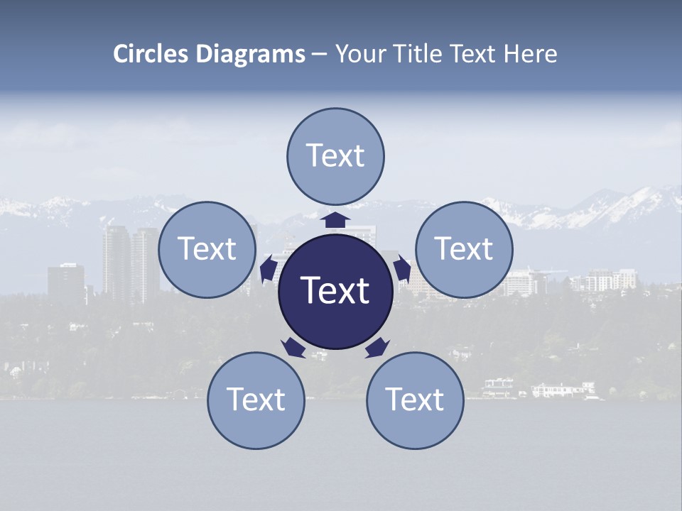 Downtown Bellevue Skyscrapers Seattle PowerPoint Template