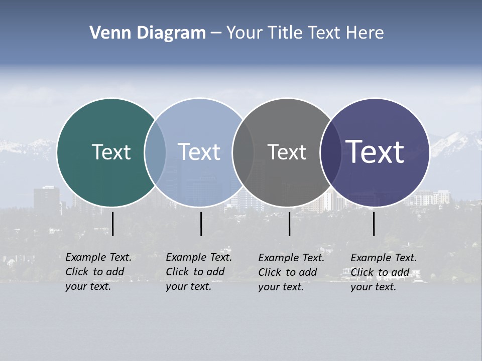 Downtown Bellevue Skyscrapers Seattle PowerPoint Template