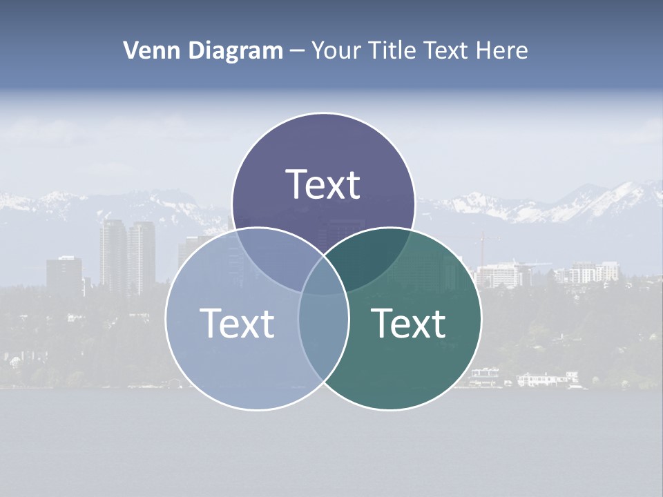Downtown Bellevue Skyscrapers Seattle PowerPoint Template