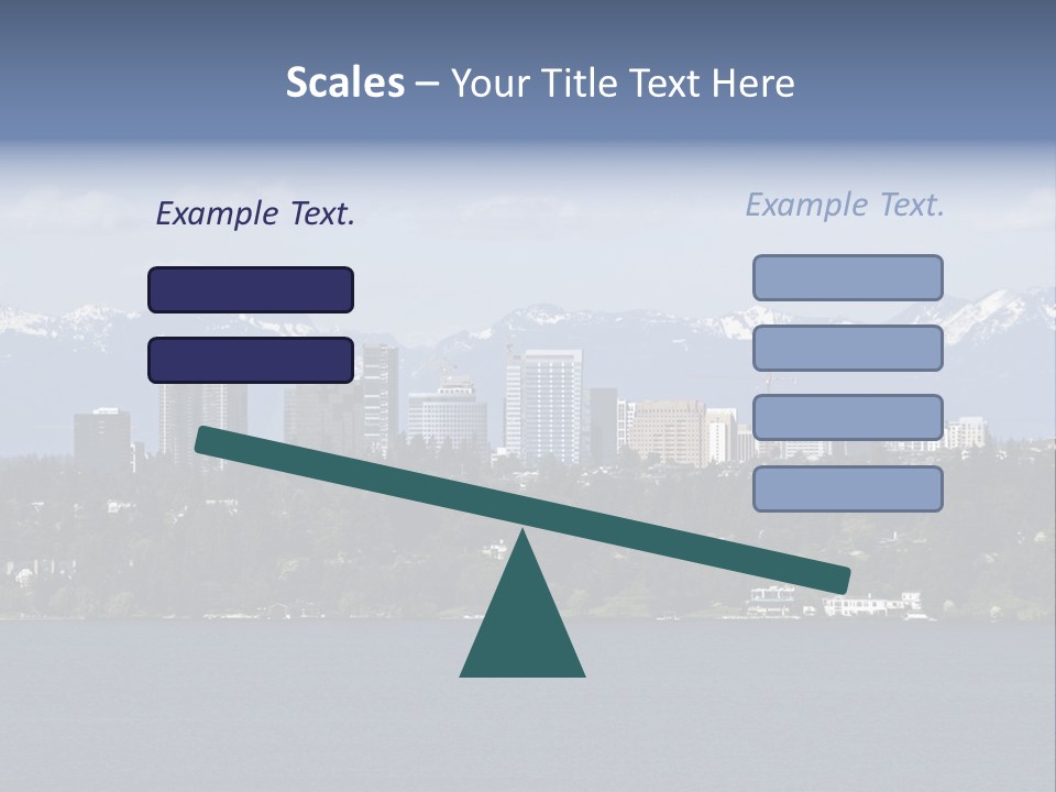 Downtown Bellevue Skyscrapers Seattle PowerPoint Template