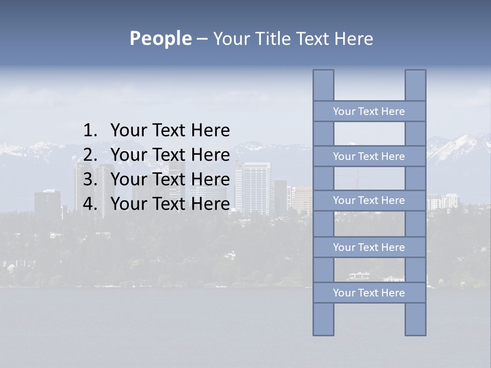 Downtown Bellevue Skyscrapers Seattle PowerPoint Template