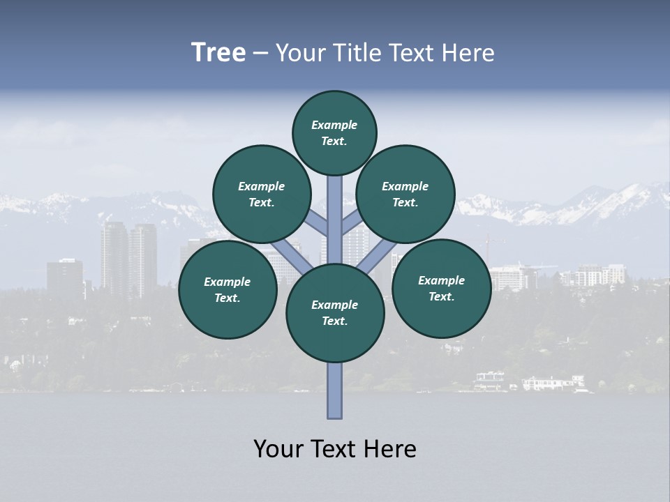 Downtown Bellevue Skyscrapers Seattle PowerPoint Template