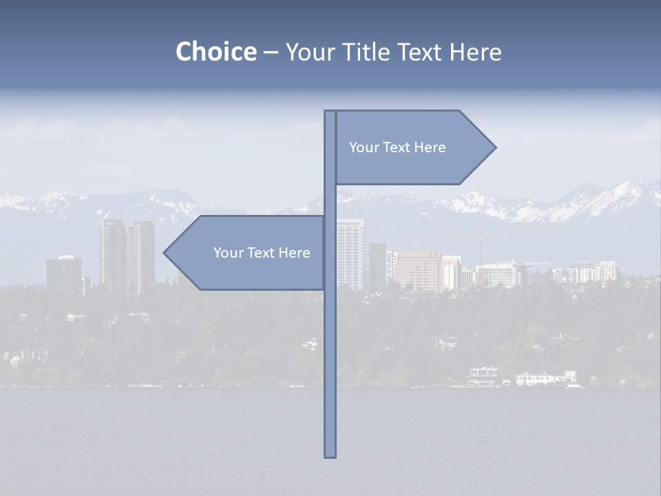 Downtown Bellevue Skyscrapers Seattle PowerPoint Template