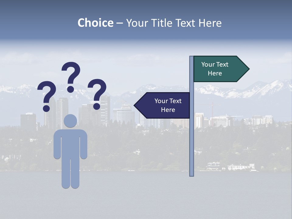 Downtown Bellevue Skyscrapers Seattle PowerPoint Template