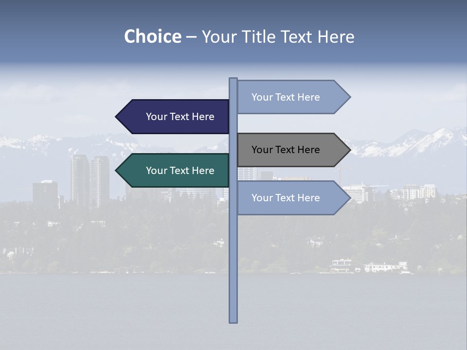 Downtown Bellevue Skyscrapers Seattle PowerPoint Template