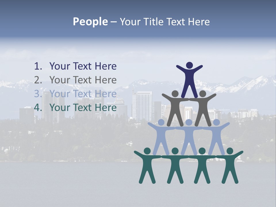 Downtown Bellevue Skyscrapers Seattle PowerPoint Template