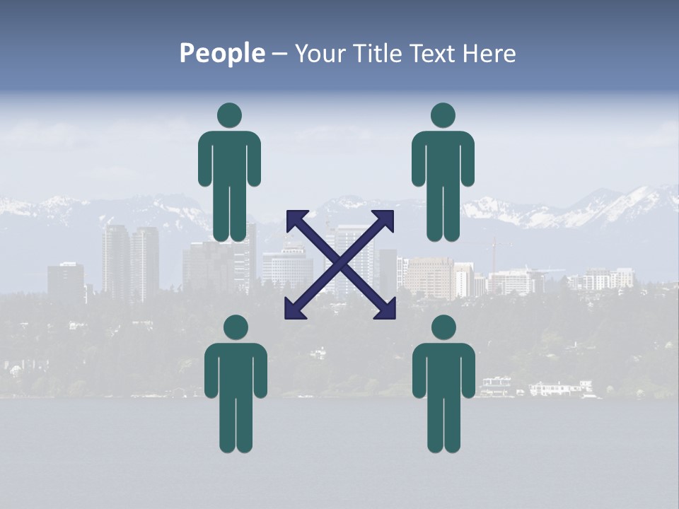 Downtown Bellevue Skyscrapers Seattle PowerPoint Template