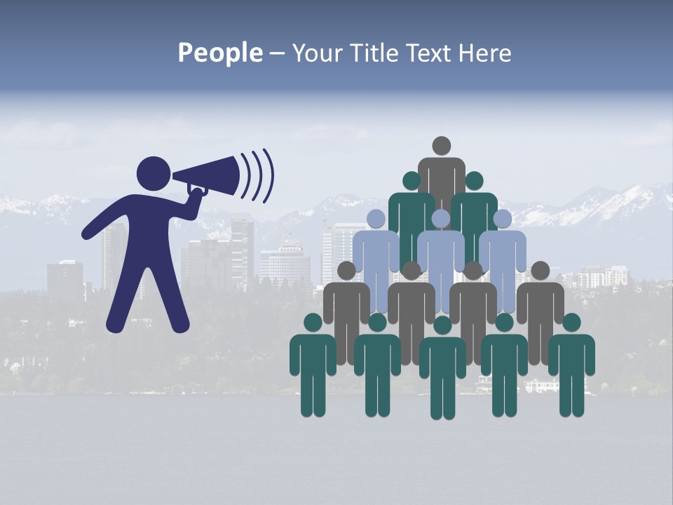 Downtown Bellevue Skyscrapers Seattle PowerPoint Template