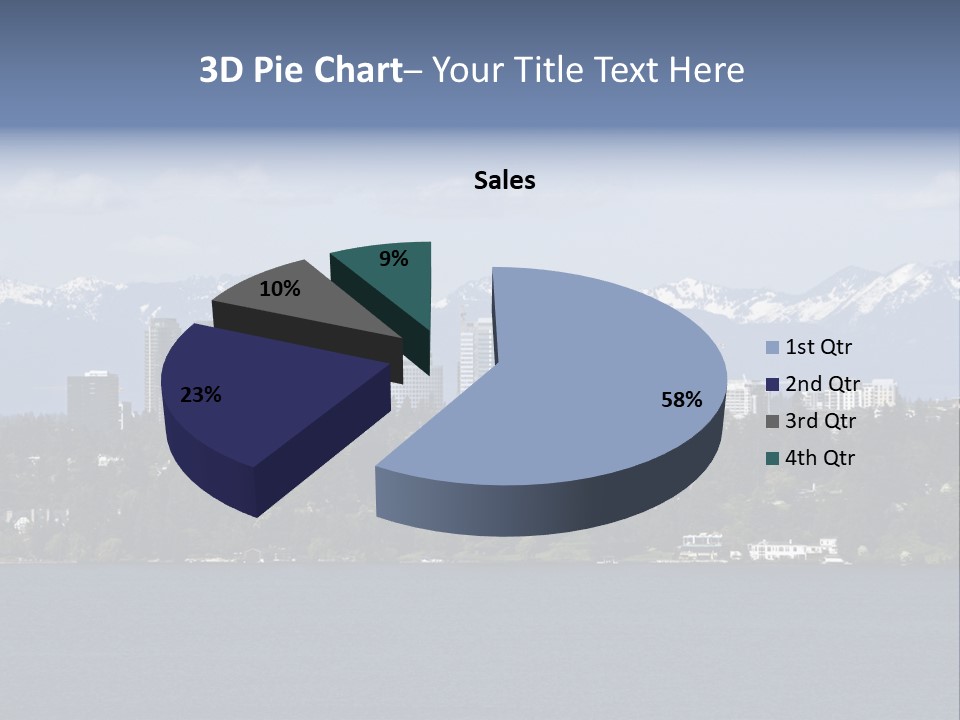 Downtown Bellevue Skyscrapers Seattle PowerPoint Template