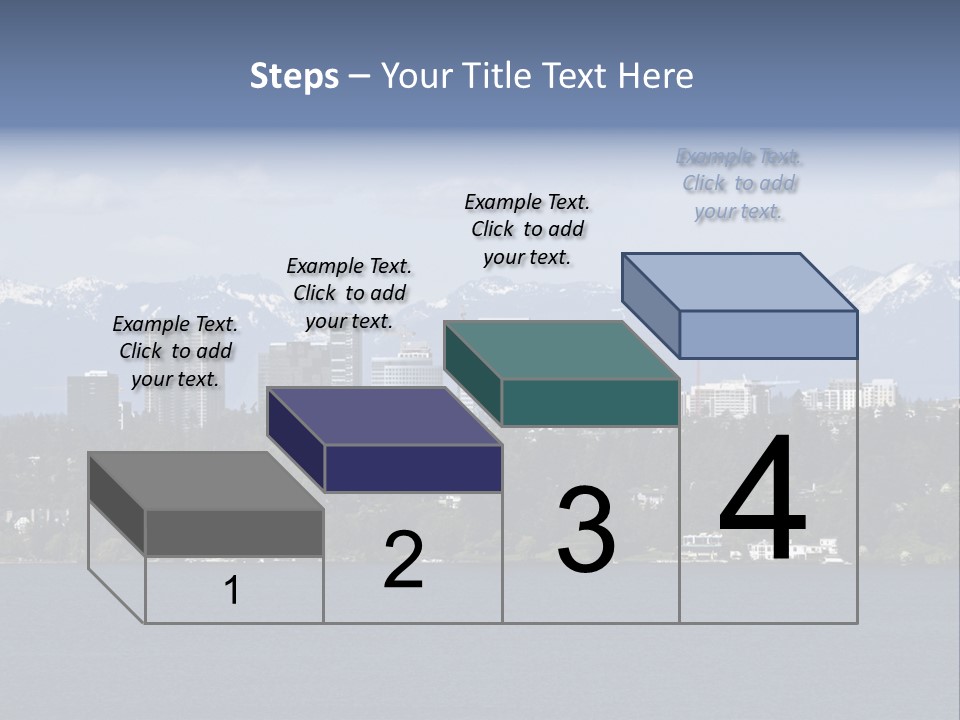 Downtown Bellevue Skyscrapers Seattle PowerPoint Template