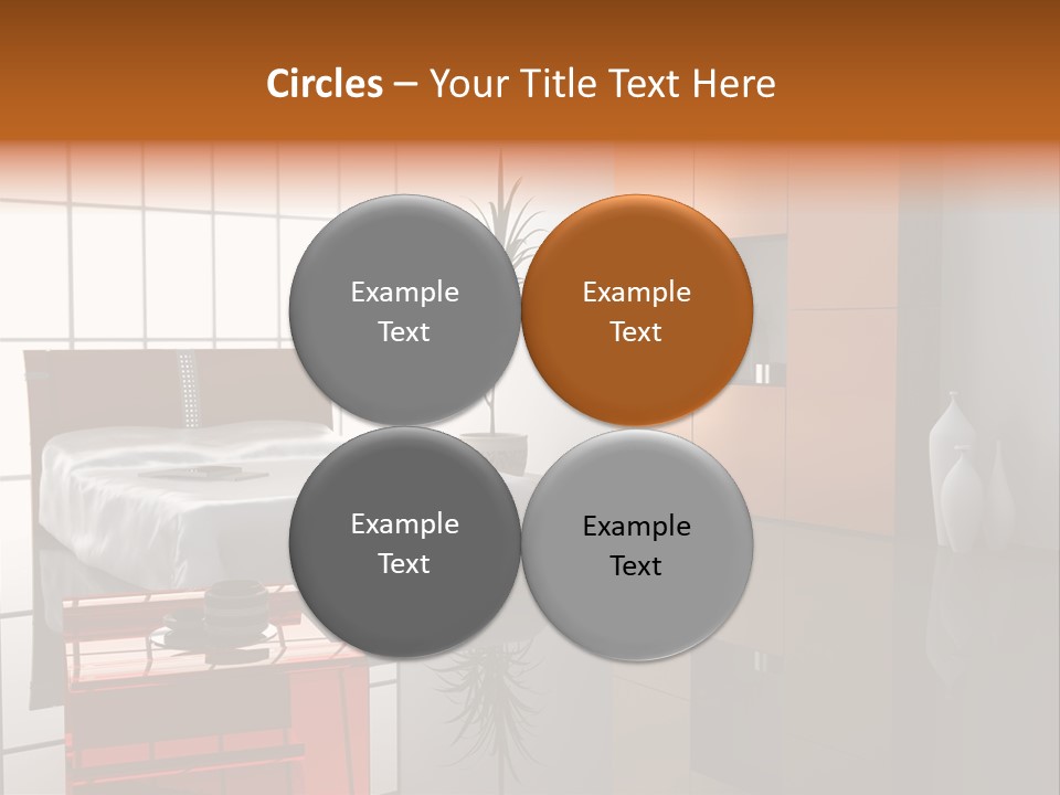A Bedroom With A Bed And A Cabinet In It PowerPoint Template