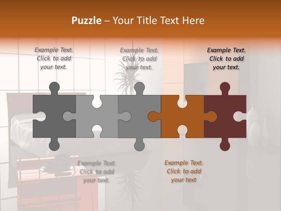A Bedroom With A Bed And A Cabinet In It PowerPoint Template