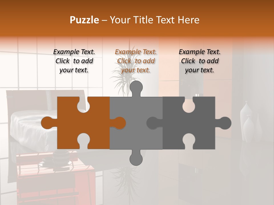 A Bedroom With A Bed And A Cabinet In It PowerPoint Template