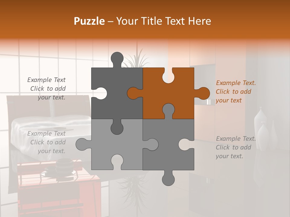 A Bedroom With A Bed And A Cabinet In It PowerPoint Template