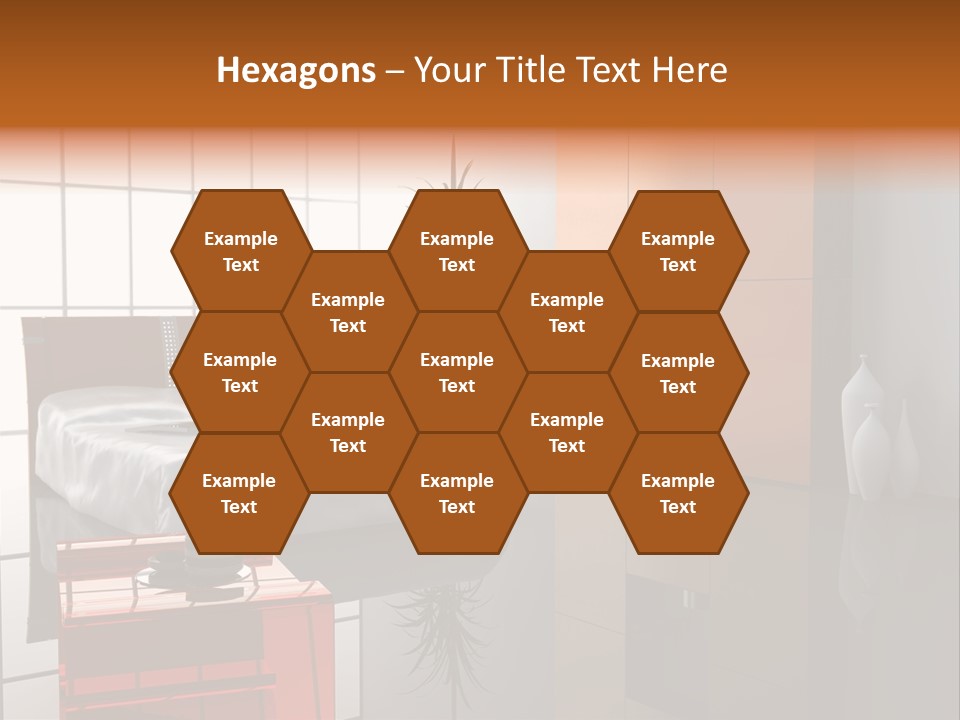 A Bedroom With A Bed And A Cabinet In It PowerPoint Template