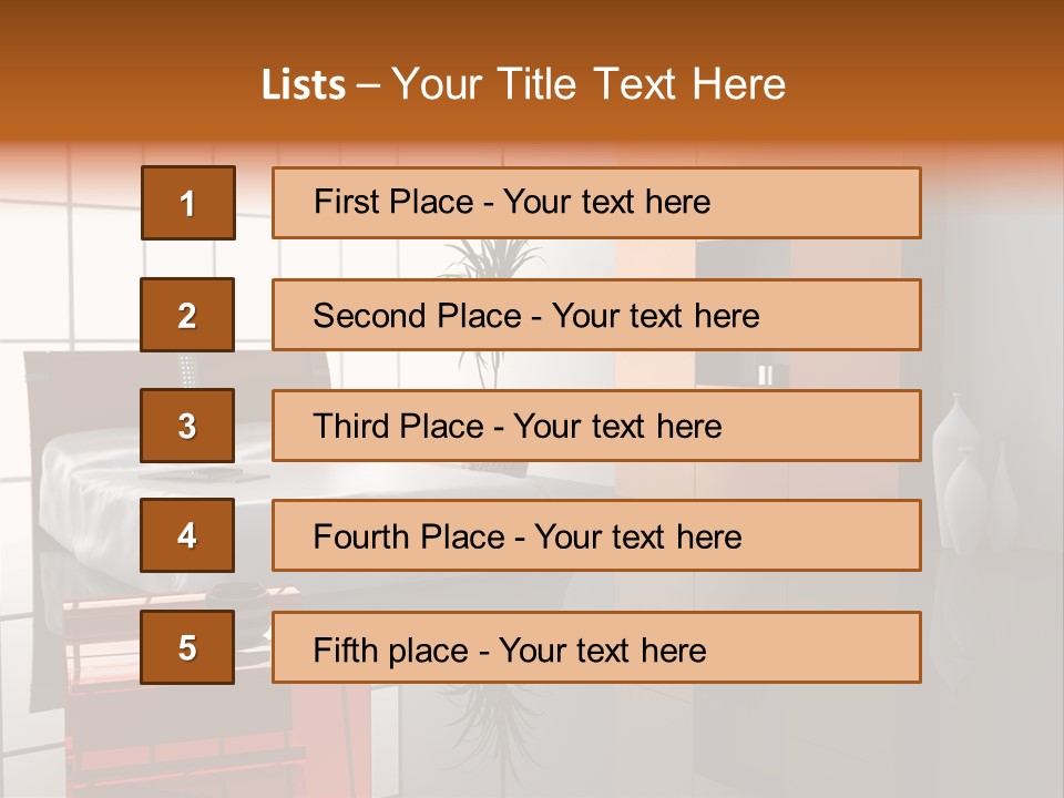 A Bedroom With A Bed And A Cabinet In It PowerPoint Template