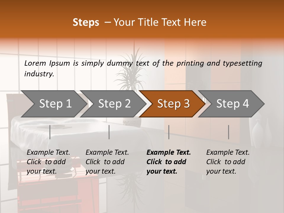 A Bedroom With A Bed And A Cabinet In It PowerPoint Template