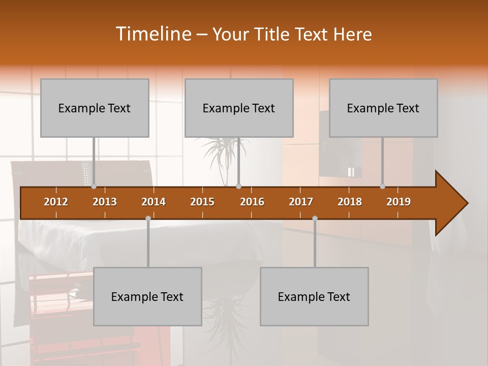 A Bedroom With A Bed And A Cabinet In It PowerPoint Template