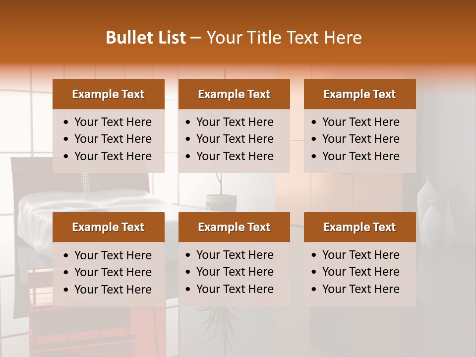 A Bedroom With A Bed And A Cabinet In It PowerPoint Template