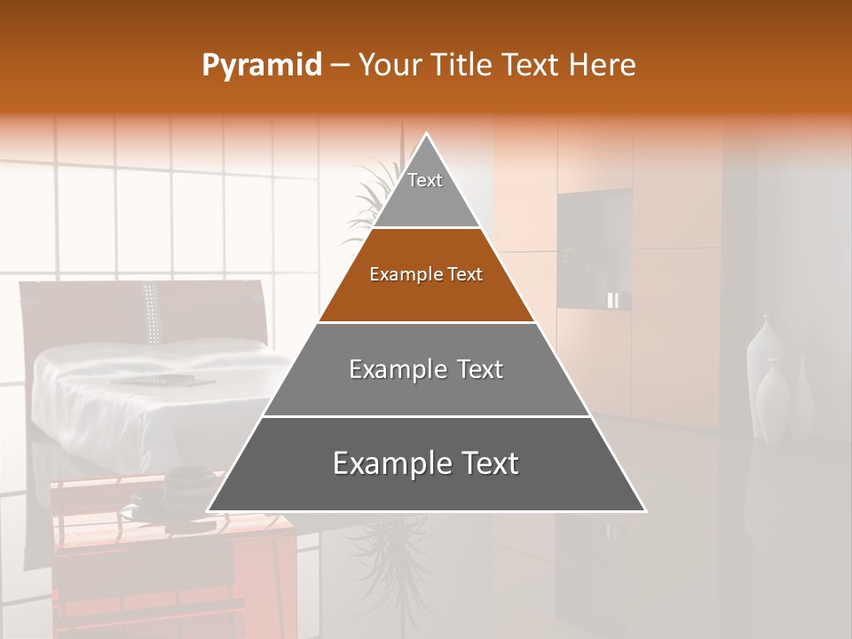 A Bedroom With A Bed And A Cabinet In It PowerPoint Template