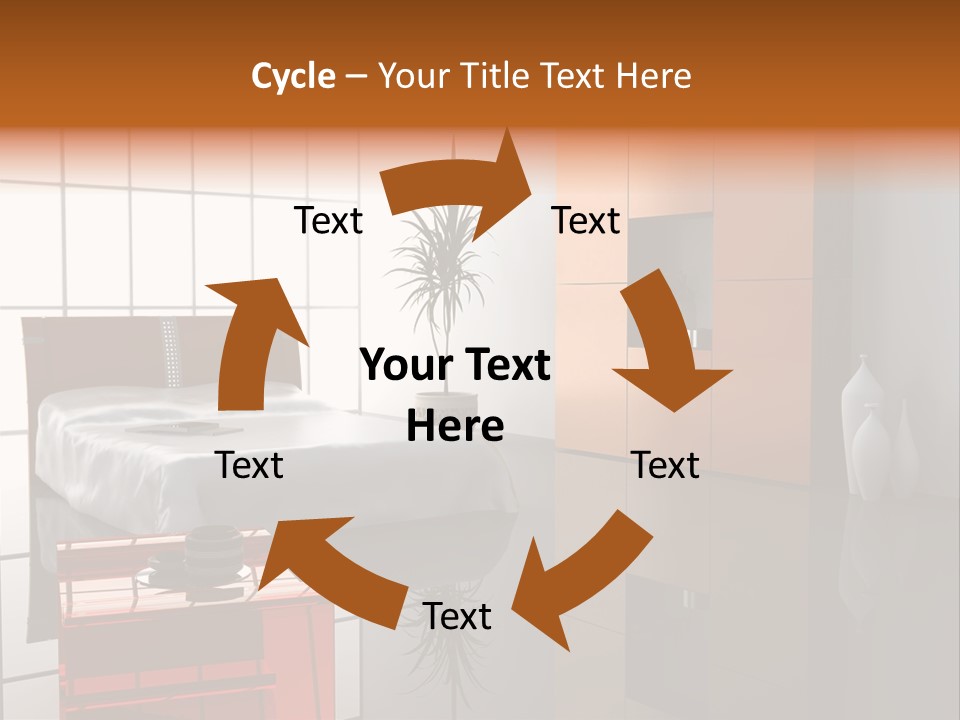 A Bedroom With A Bed And A Cabinet In It PowerPoint Template