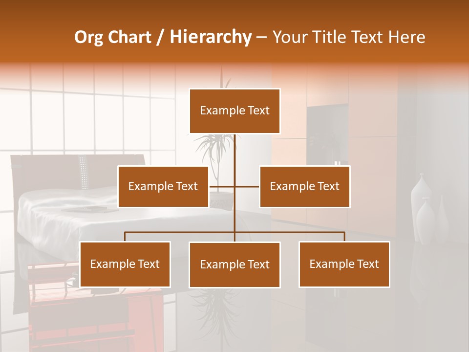 A Bedroom With A Bed And A Cabinet In It PowerPoint Template
