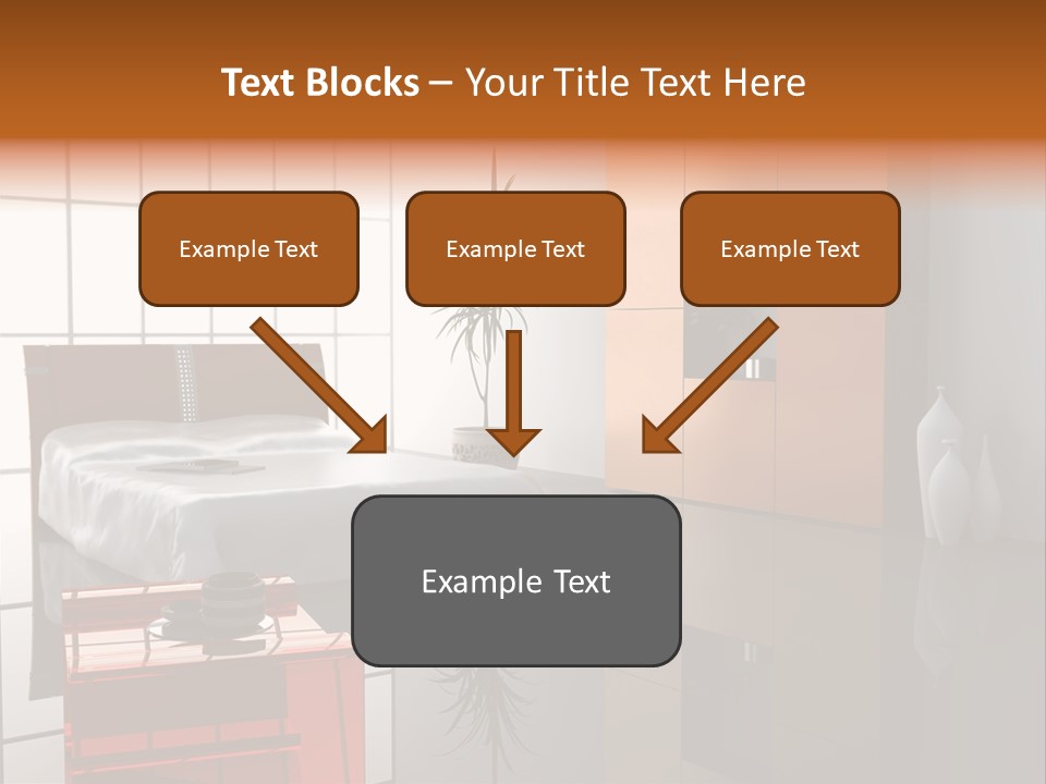 A Bedroom With A Bed And A Cabinet In It PowerPoint Template