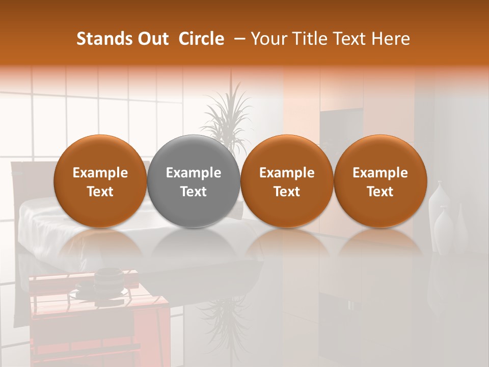 A Bedroom With A Bed And A Cabinet In It PowerPoint Template