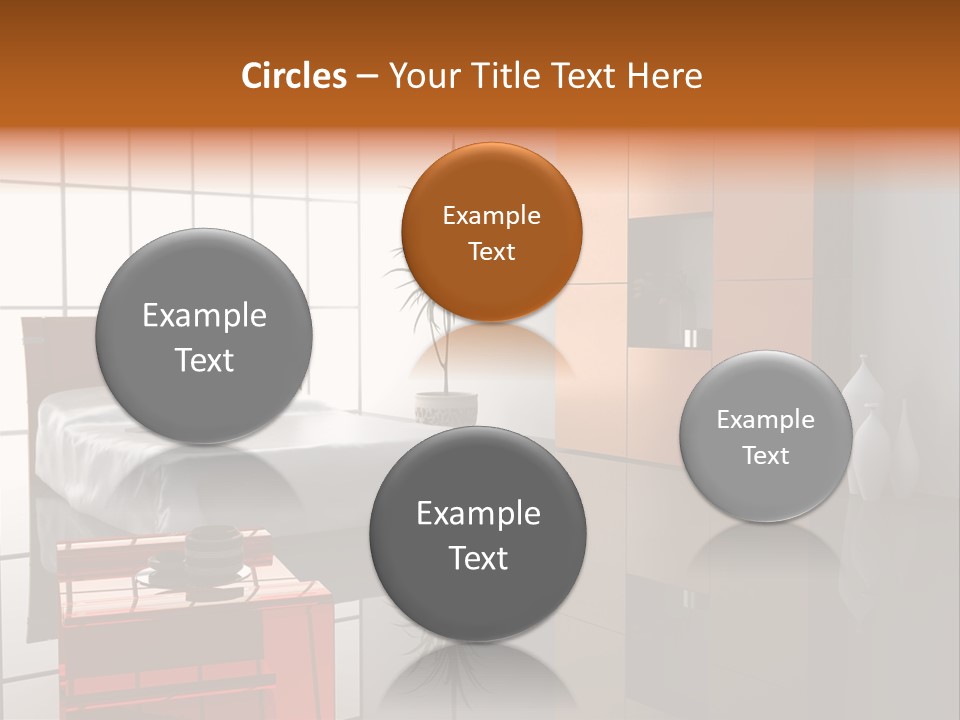 A Bedroom With A Bed And A Cabinet In It PowerPoint Template