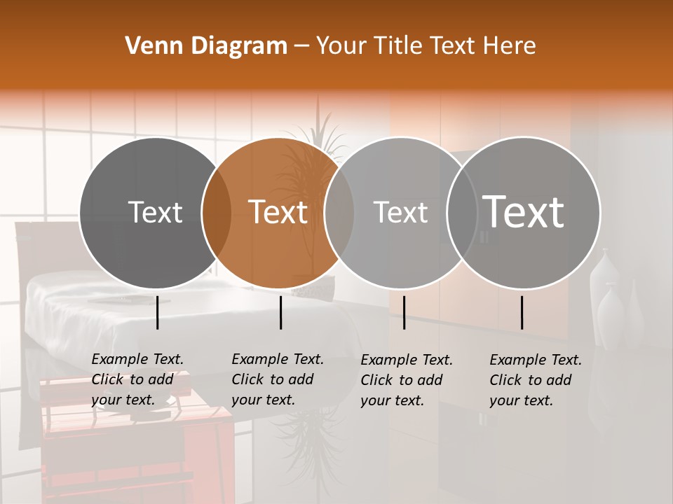 A Bedroom With A Bed And A Cabinet In It PowerPoint Template
